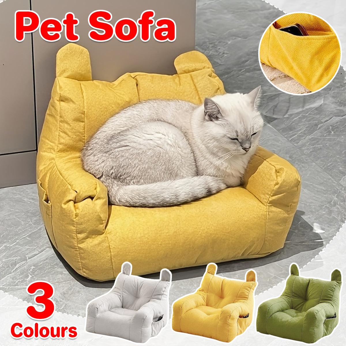 Small Sofa Chair Couch for Living Room Family Pet Furniture Comfortable Seat - Yellow