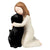 Girl Hugging Dog Ornament Decorative Figurine Resin Home Decoration Craft Gift - Yellow