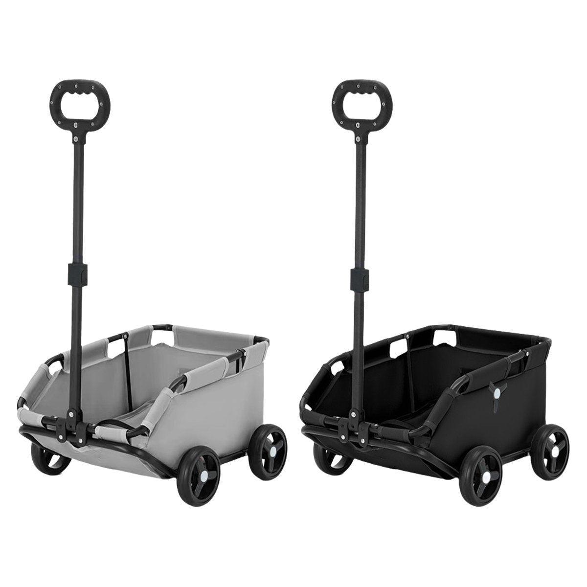 Pet Stroller Dog Cat Carrier Cart Travel Foldable Puppy Trolley Travel Outing - Grey