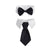 2pcs Pet Bow Tie Collar Dog Cat Suit Dress Accessories Adjustable Neck Strap - S