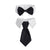 2pcs Pet Bow Tie Collar Dog Cat Suit Dress Accessories Adjustable Neck Strap - S