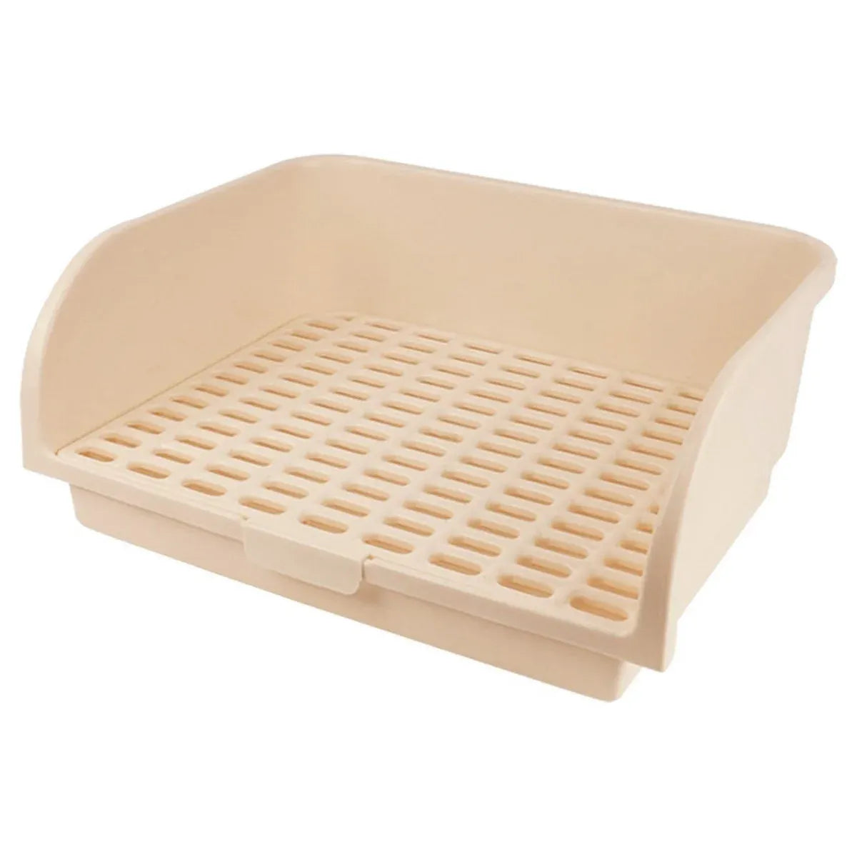 Large Rabbit Litter Box Drawer Corner Toilet for Chinchillas Hamsters Small Pets - Beige