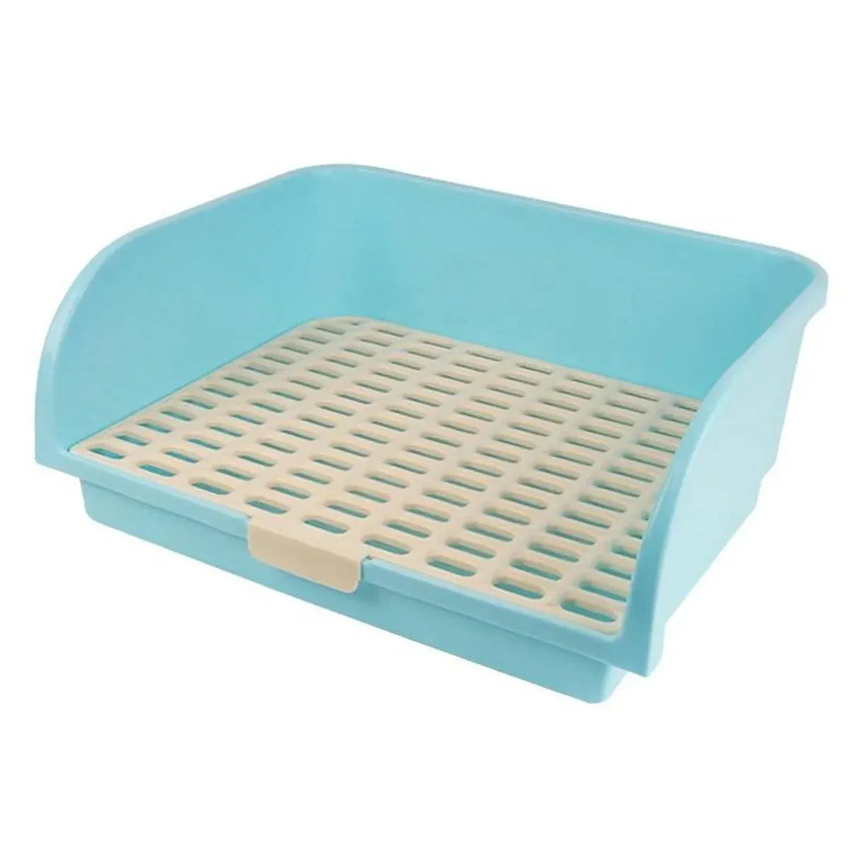 Large Rabbit Litter Box Drawer Corner Toilet for Chinchillas Hamsters Small Pets - Blue