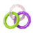 Interactive Dog Toys TRP Rubber Ring Teething Pet Rally Ring Chew Play Fetch - Orange-Purple