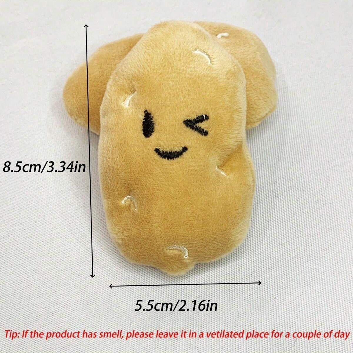 20PCS Handmade Cute Squeaky Little Potato Doll Pet Plush Doll For Dog Cat