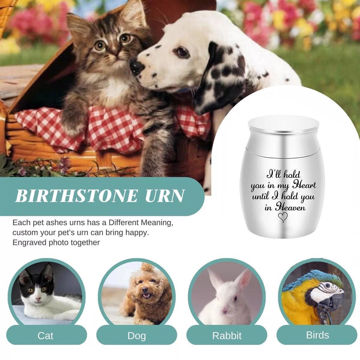 Cremation Urn Holder for Ashes Small Dog Cat Pet Memorial Keepsake Box Funeral - Black