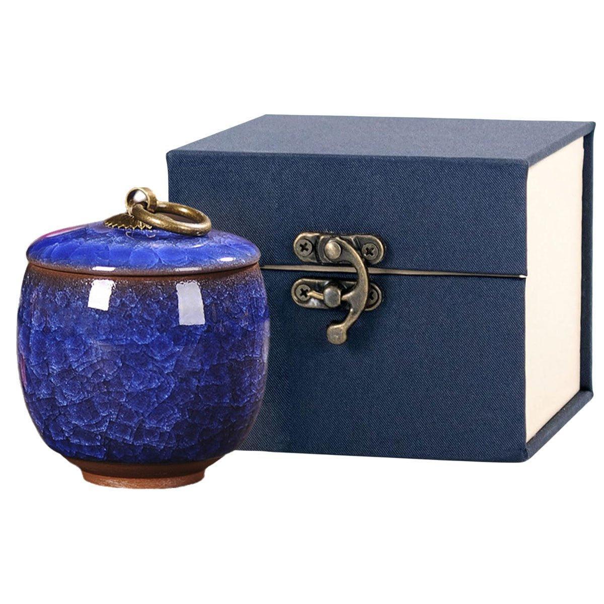 Small Pet Urn for Ashes Memorial Keepsake Urns for Dog Cat Cremation Remains - Blue