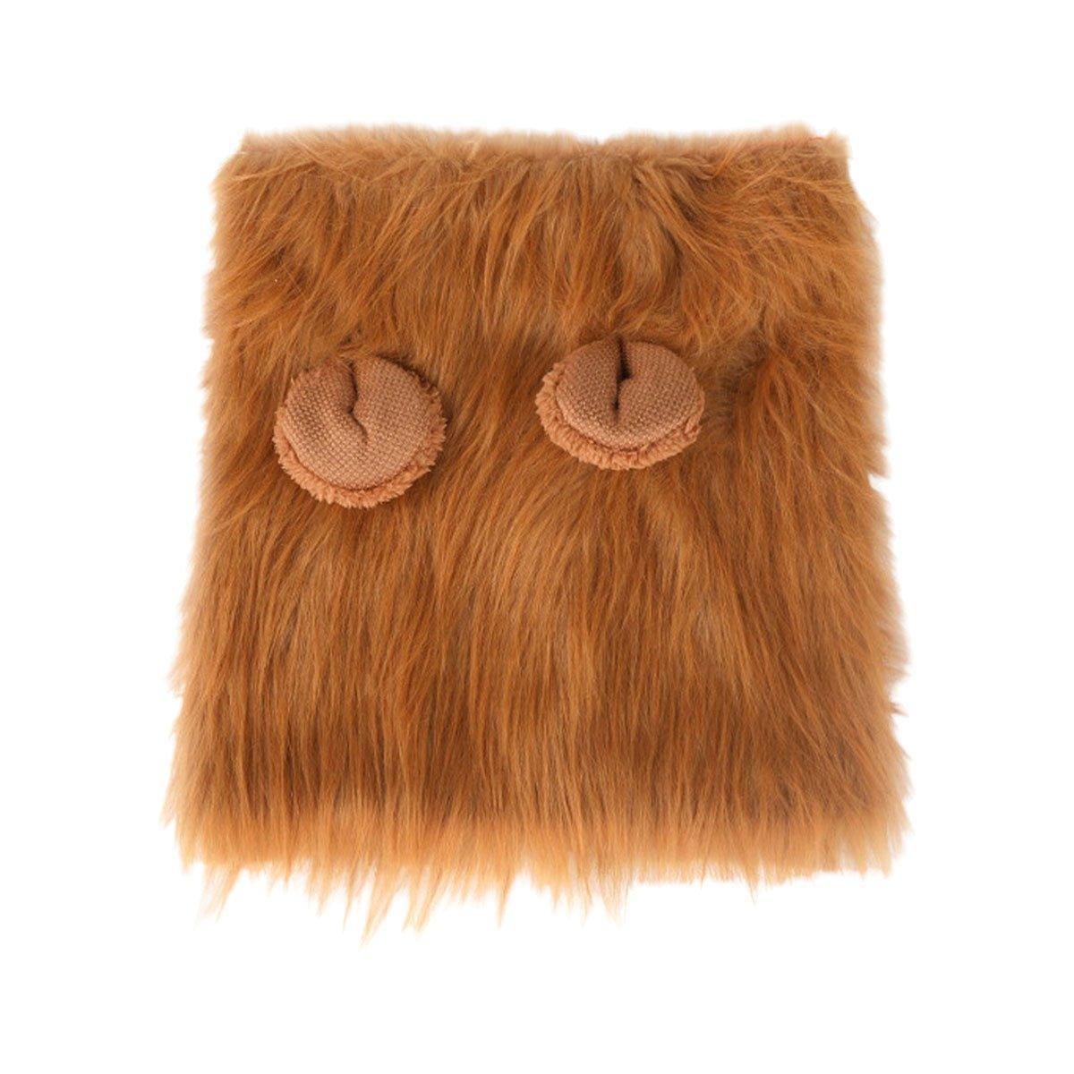 Lion Costume Mane Wig Large Dog Fancy Dress Up Party for Pet Halloween Clothes - Coffee-M
