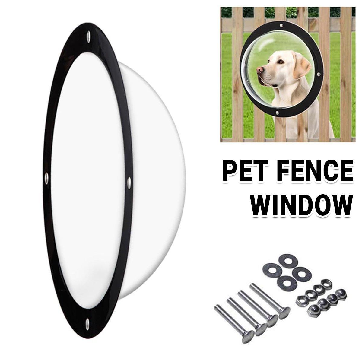 Dog Porthole Window Round Transparent for Fence Pet Peek Look Out Durable Dome