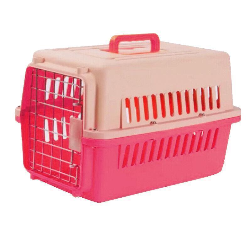 S Size Dog Cat Rabbit Portable Tote Crate Pet Carrier Kennel Travel Airline Carry Bag - Pink