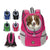 L Size Puppy Travel Mesh Pet Dog Carrier Backpack Front Travel Portable Shoulder Bag - Blue