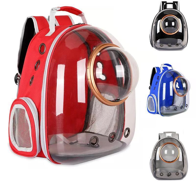 Travel Space Capsule Dog Cat Bag Breathable Outdoor Pet Backpack Carrier - Black