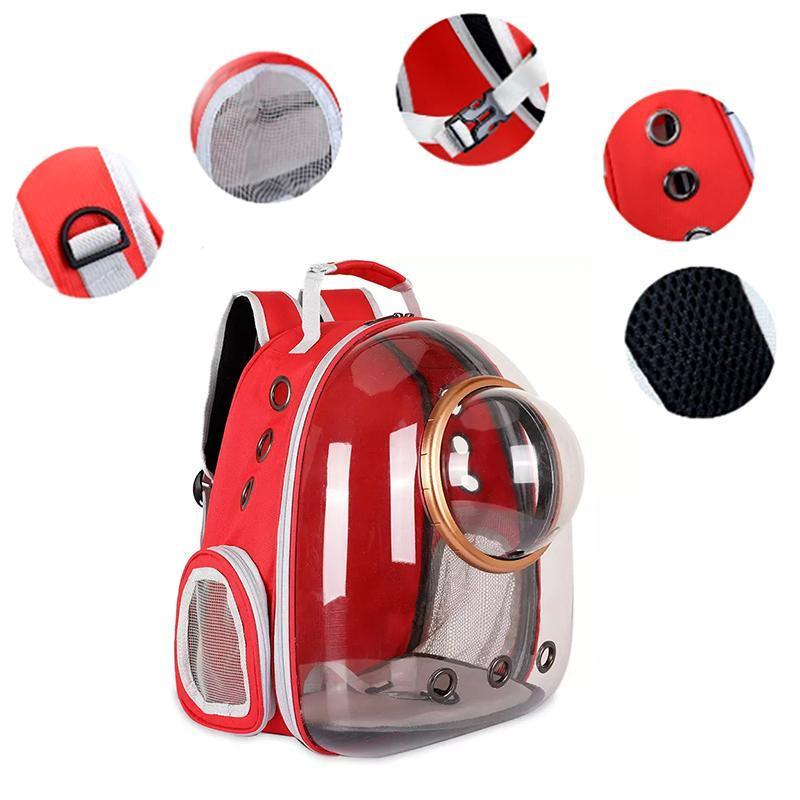 Travel Space Capsule Dog Cat Bag Breathable Outdoor Pet Backpack Carrier - Black