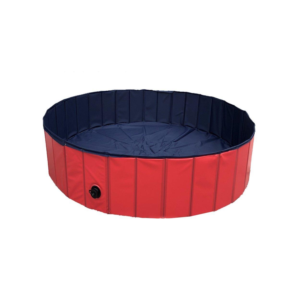 Pet Swimming Pool Foldable Portable Pool for Dogs Outdoor Summer Play - Blue-120x30cm