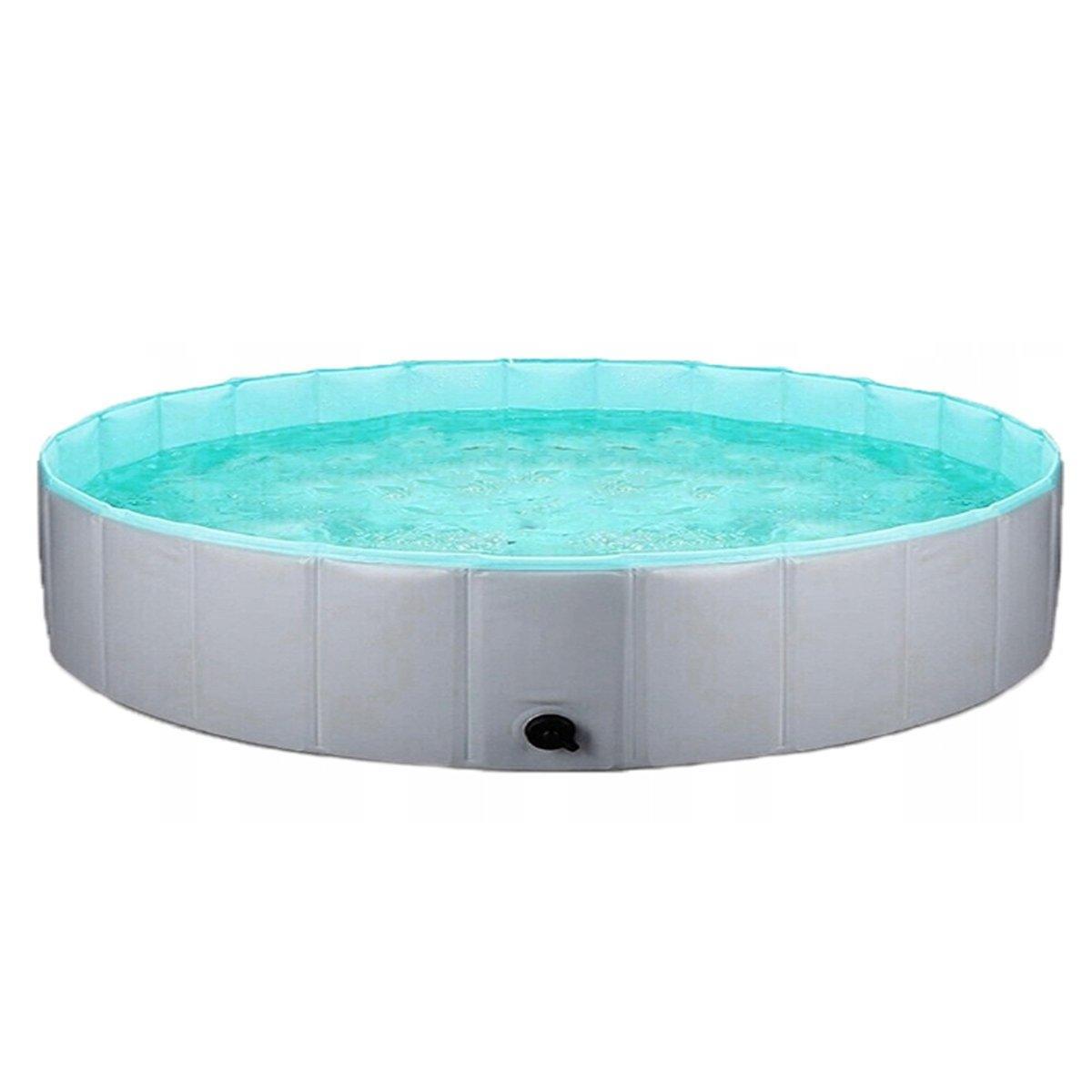 Pet Swimming Pool Foldable Portable Pool for Dogs Outdoor Summer Play - Blue-120x30cm