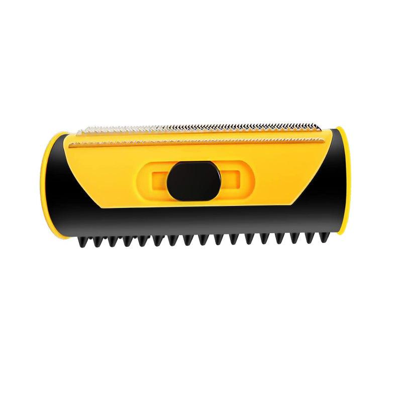 Pet Dog Cat Hair Fur Deshedding Shedding Trimmer Tool Grooming Roll Comb Brush - Yellow