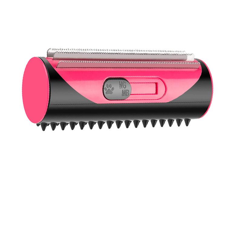 Pet Dog Cat Hair Fur Deshedding Shedding Trimmer Tool Grooming Roll Comb Brush - Yellow