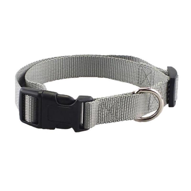 L Size Dog Puppy Pet Collar Adjustable Nylon Toy Large Pink Blue Red Black - Black