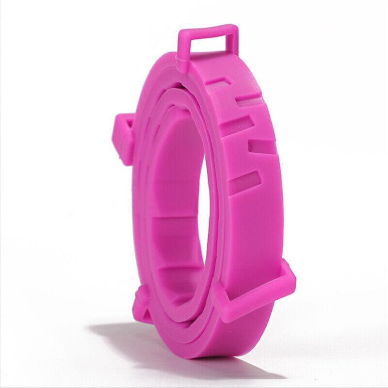 Short Adjustable Pet Anti Flea Tick Neck Collar For Dog Cat Kitten 8 Months Protect - Pink