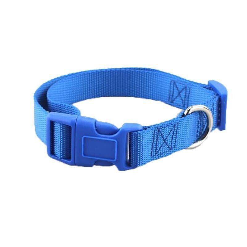 L Size Dog Puppy Pet Collar Adjustable Nylon Toy Large Pink Blue Red Black - Red