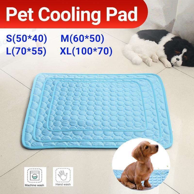 Pet Cool Gel Mat Dog Cat Bed Non-Toxic Breathable Summer Pad 5 Sizes Dog Pad AU - S(50*40cm)