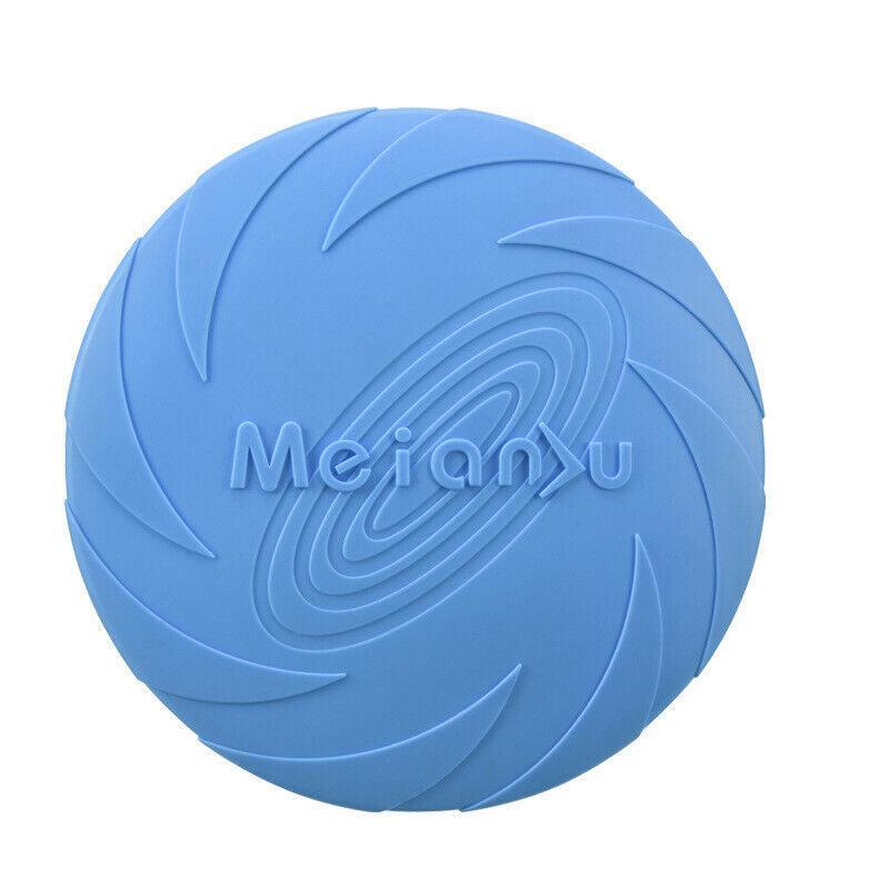 Frisbee Toy for Dogs Outdoor Fetch Training Soft Rubber Pet Flying Disc 18cm - Green