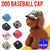 Dog Baseball Cap Outdoor Pet Sun Hat Summer Canvas Visor Puppy M Size - Black