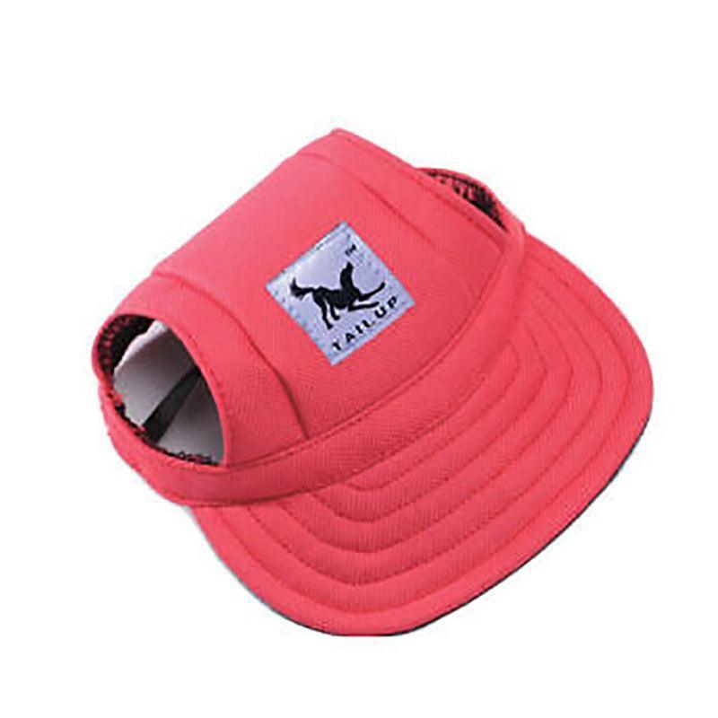 Dog Baseball Cap Outdoor Pet Sun Hat Summer Canvas Visor Puppy M Size - Black
