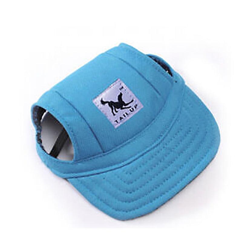 Dog Baseball Cap Outdoor Pet Sun Hat Summer Canvas Visor Puppy XL - Blue