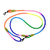 Adjustable Diagonal Dog Walking Leash Hands Free Crossbody Pet Lead Dogs - Colourful