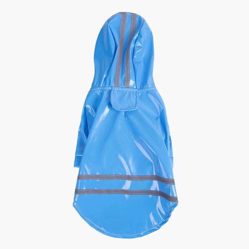 M Size Outdoor Hoodies Jacket Waterproof Pet Dog Clothes Puppy Raincoat Rain Coat - Blue