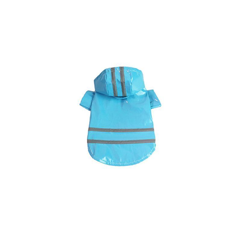 M Size Outdoor Hoodies Jacket Waterproof Pet Dog Clothes Puppy Raincoat Rain Coat - Blue