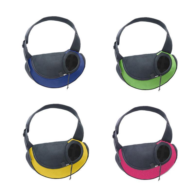 L Size Pet Shoulder Carrier Bag Puppy Cat Dog Travel Sling Backpack Portable - Rose Red