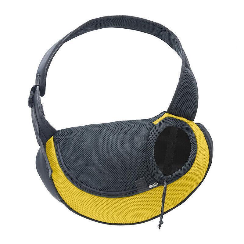 S Size Pet Shoulder Carrier Bag Puppy Cat Dog Travel Sling Backpack Portable - Yellow