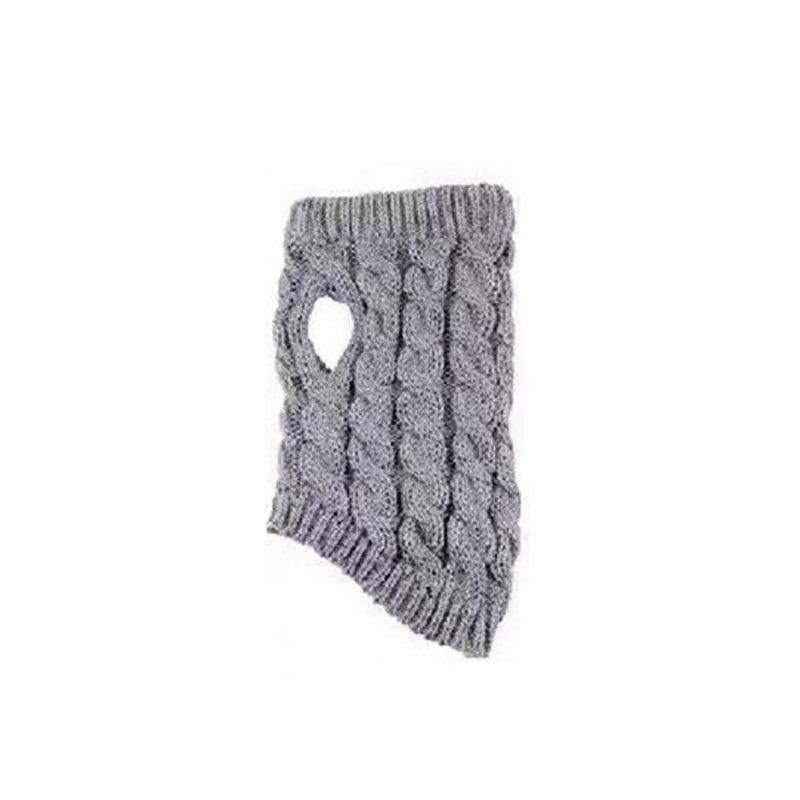 Puppy Dog Jumper Winter Warm Knitted Sweater Pet Clothes Small Dogs Coat Thermal L Size - Beige