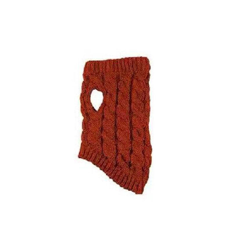 Puppy Dog Jumper Winter Warm Knitted Sweater Pet Clothes Small Dogs Coat Thermal L Size - Beige
