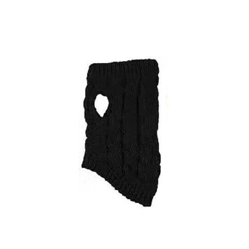 Puppy Dog Jumper Winter Warm Knitted Sweater Pet Clothes Small Dogs Coat Thermal L Size - Black