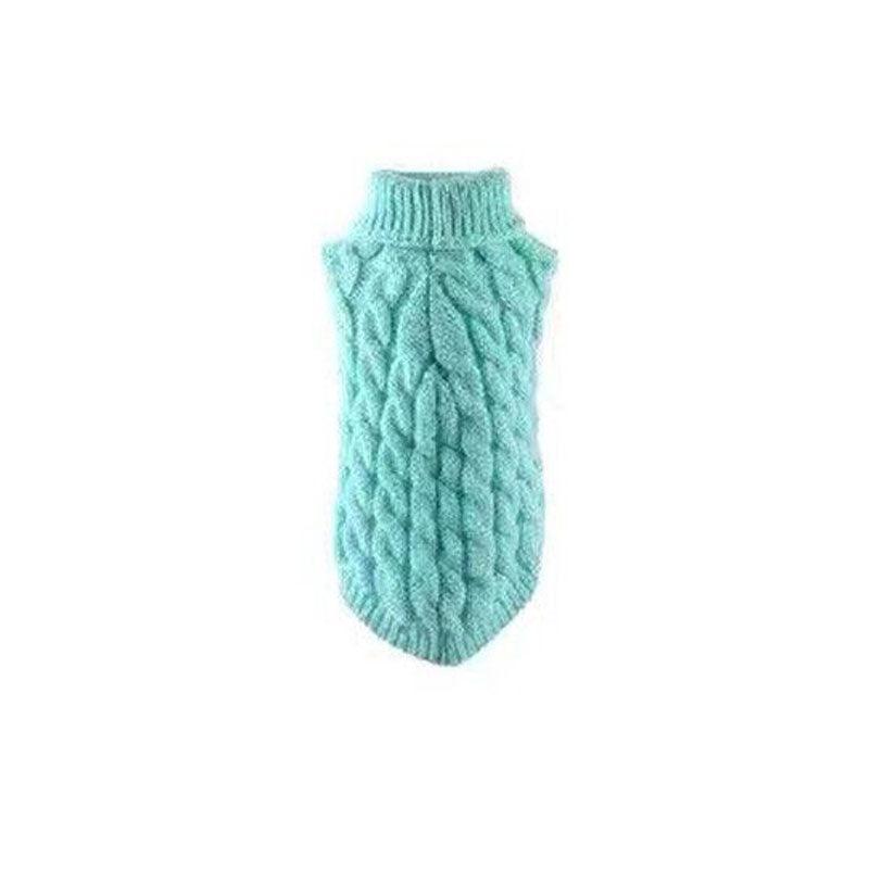 Puppy Dog Jumper Winter Warm Knitted Sweater Pet Clothes Small Dogs Coat Thermal L Size - Black
