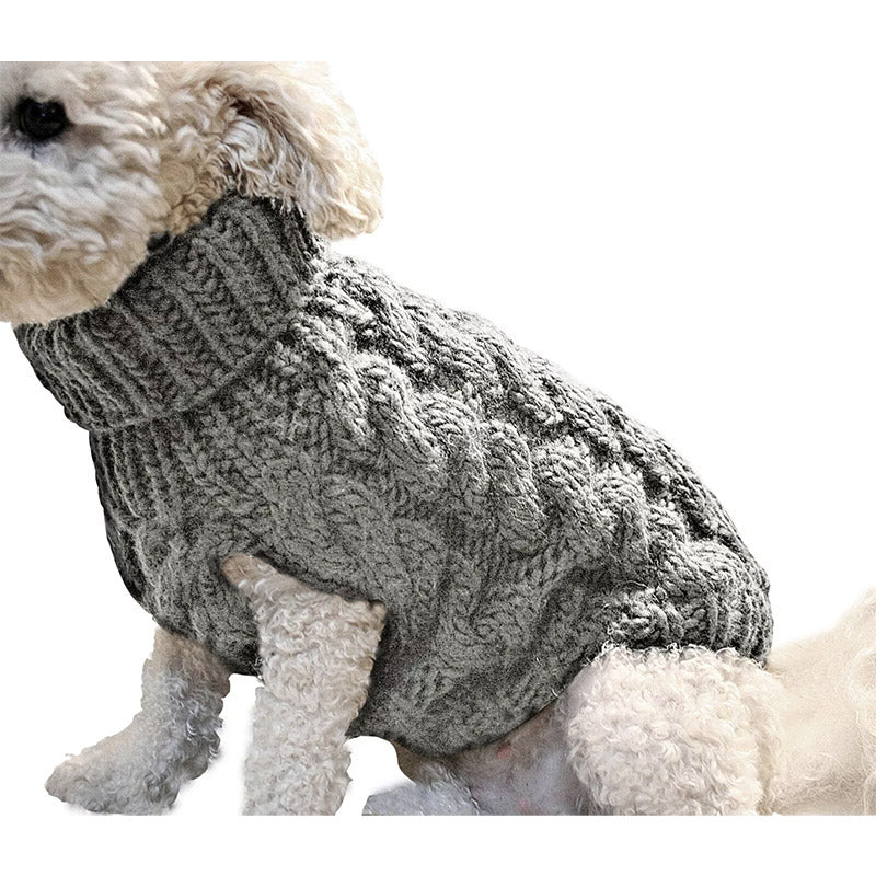 Puppy Dog Jumper Winter Warm Knitted Sweater Pet Clothes Small Dogs Coat Thermal S Size - Pink