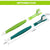 Three Sided Dog Toothbrush Pet Cat Teeth Cleaning Tool Oral Mouth Care Soft Bristle - Dark Green