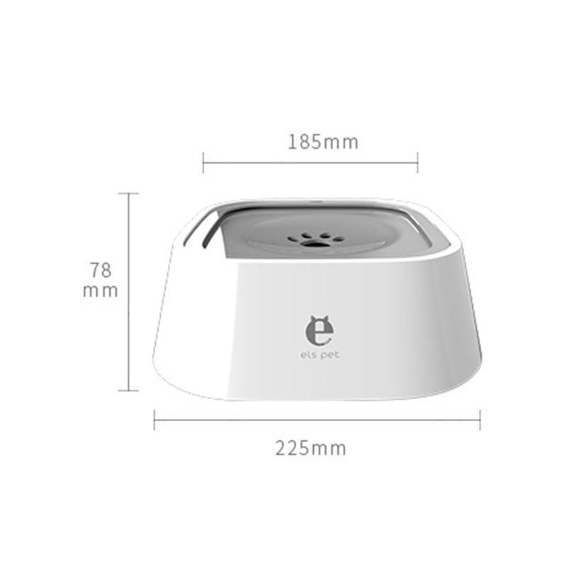 1.5L Pet Water Bowl No-Spill Design Slow Drinking Feeder with Non-Slip Base - Pink