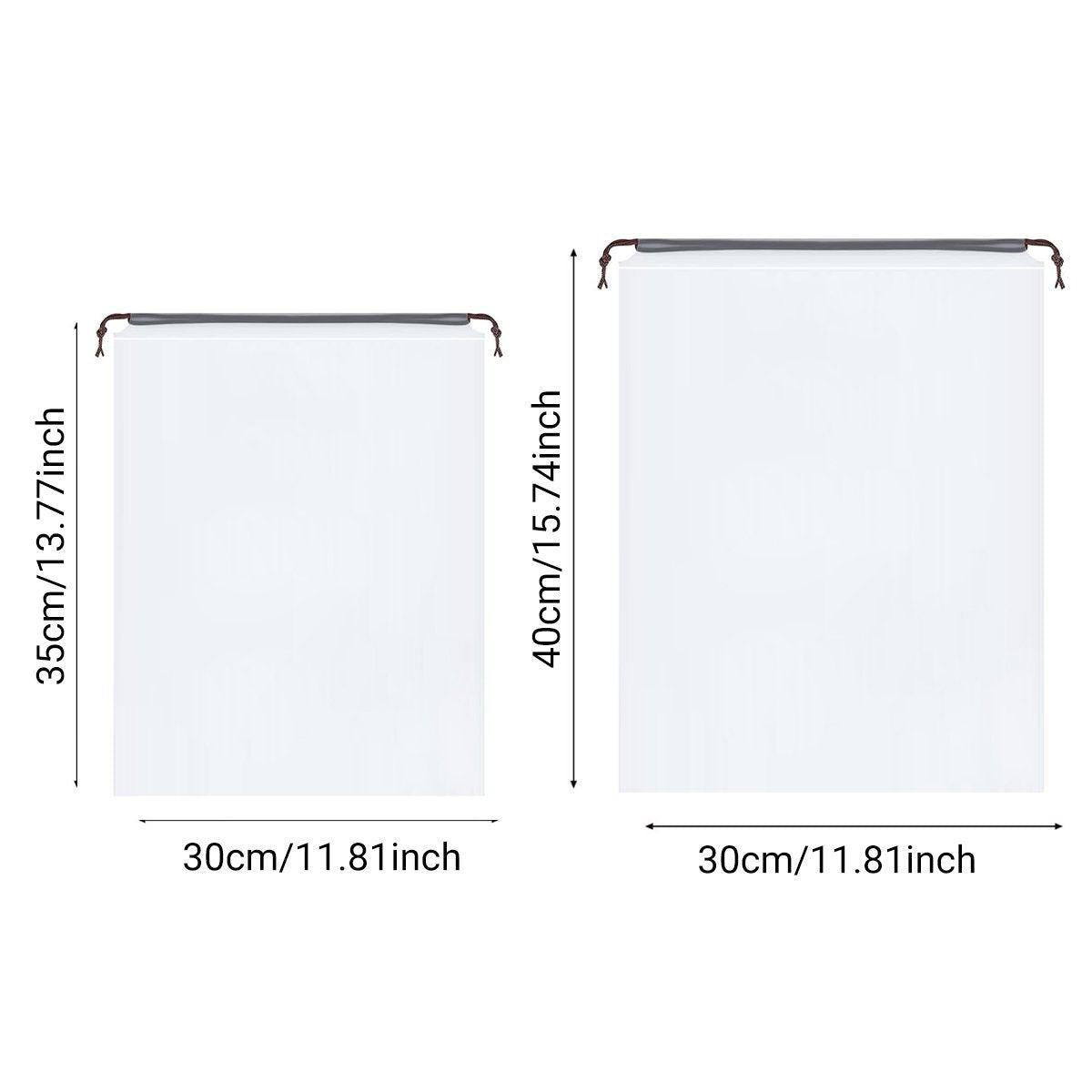 25PCS Portable Travel Shoe Bags Sport Storage Pouch Drawstring Dust Organizer - White-30*35cm