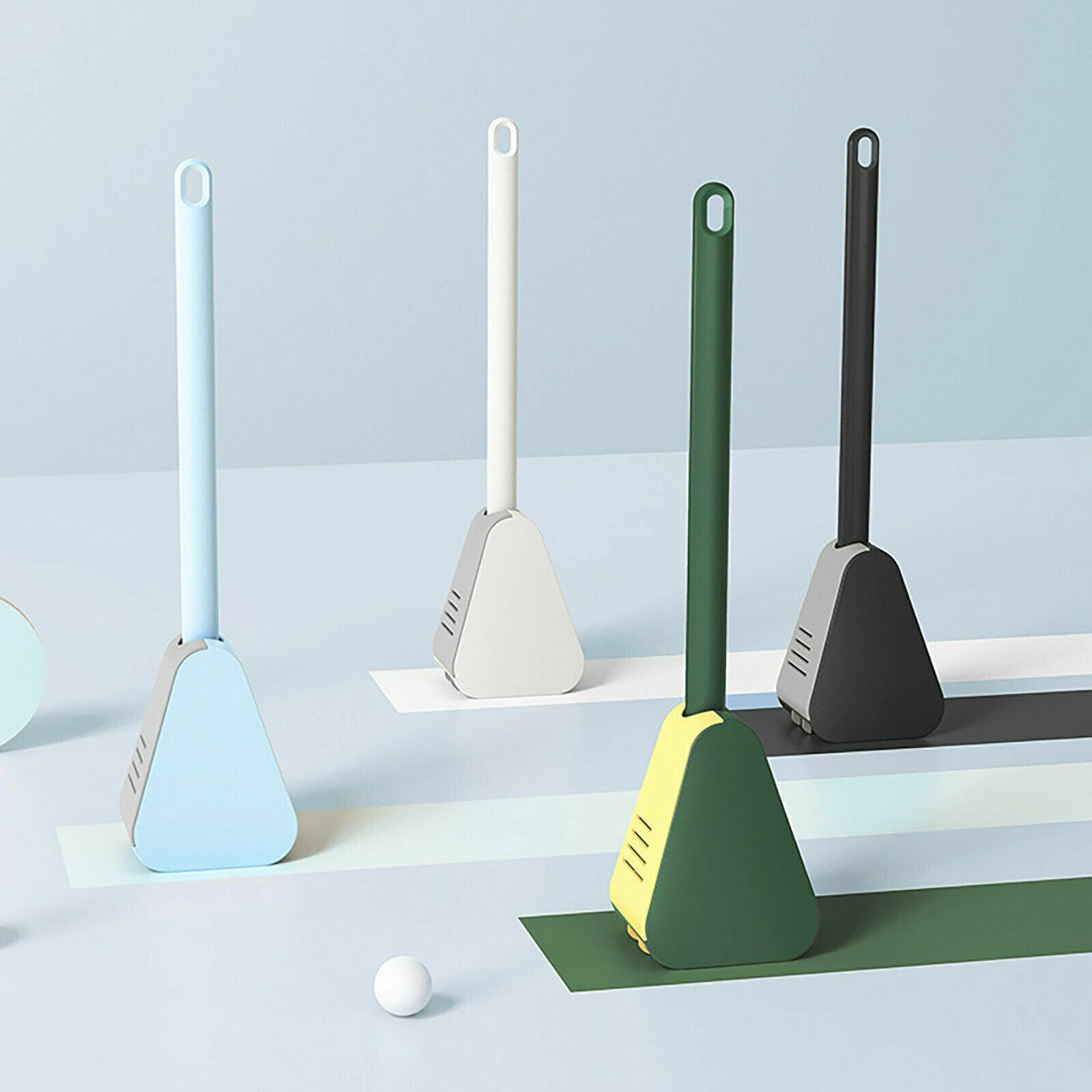Golf Toilet Brush Long-Handled Toilet Brush Wall-Mounted Silicone Toilet Brush - Green