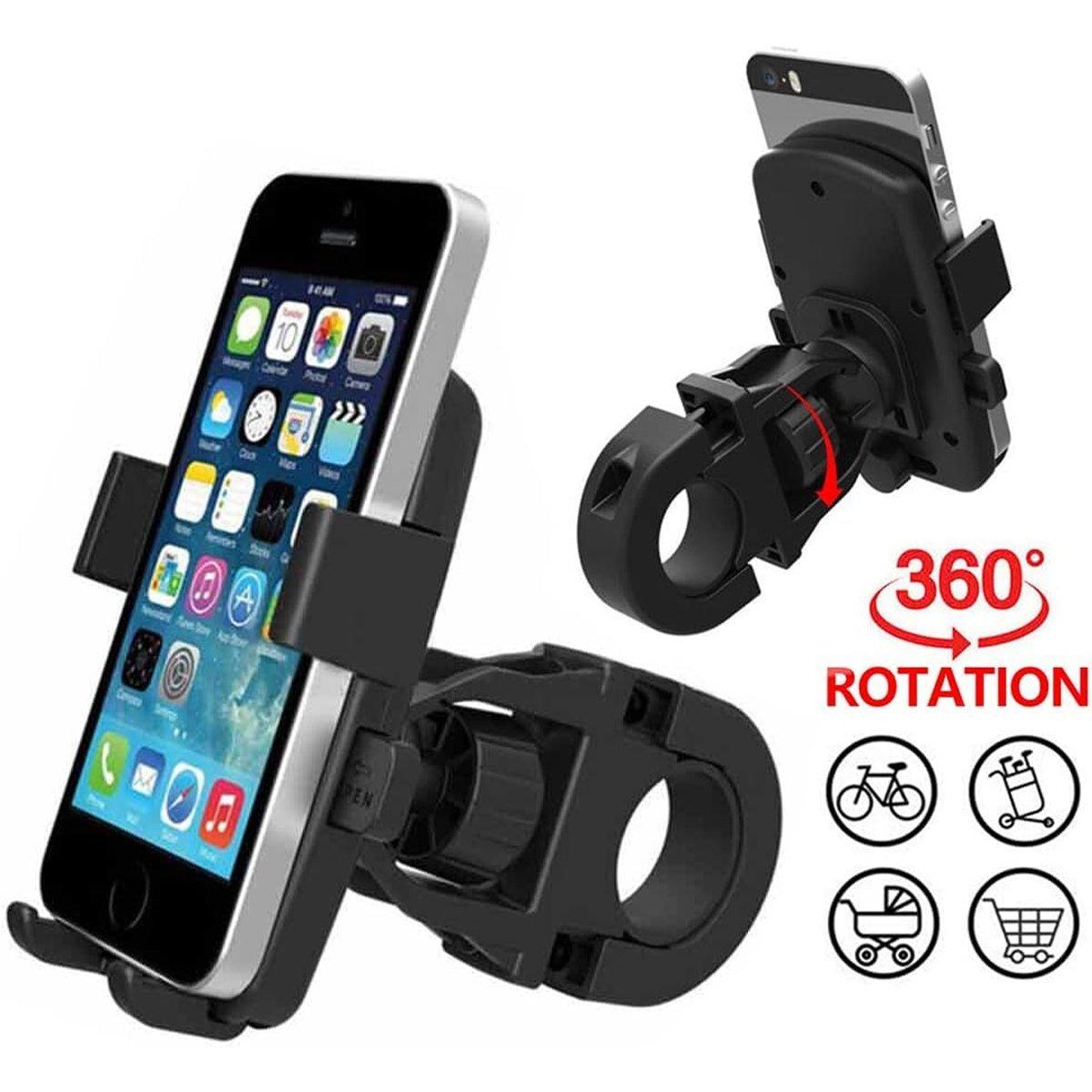 360 Degree Rotation Phone Holder Handlebar Mount for Motorcycle and Bicycle
