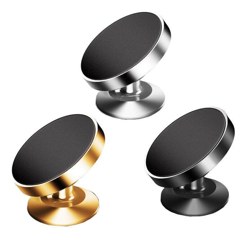 360 Degree Car Phone Holder Dashboard Mount Stand Cradle for Flat Surface - Gold