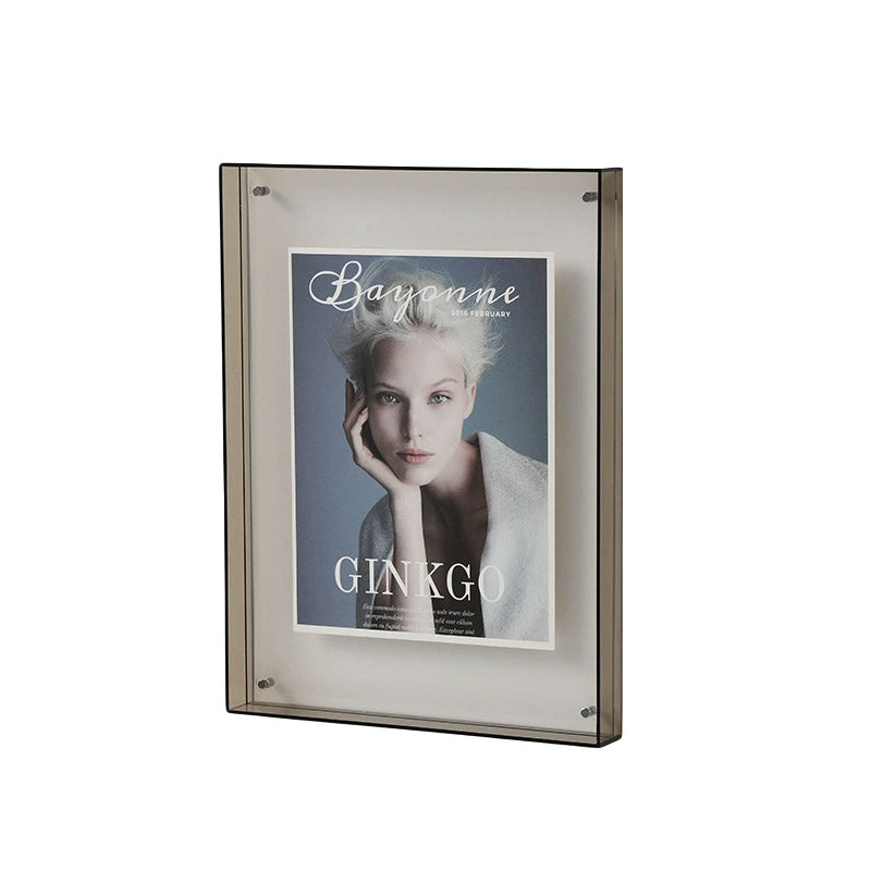 Acrylic Photo Frame Double-Sided Clear Display with Screw Mount – 16x21cm - Red