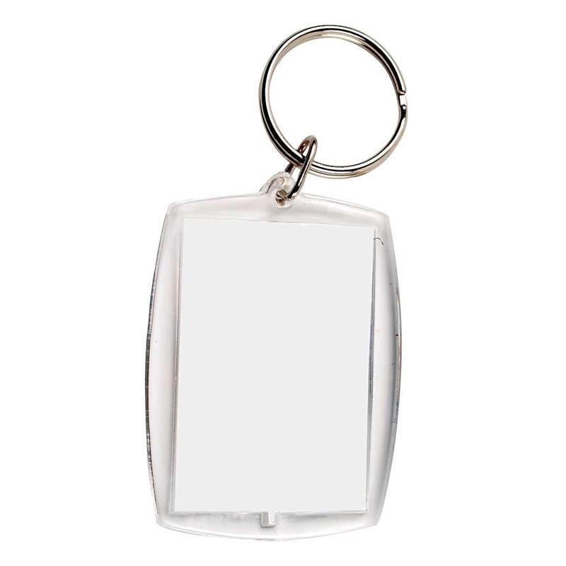 10PCS Clear Acrylic Photo Keyring - DIY Picture Frame Keychain Gifts