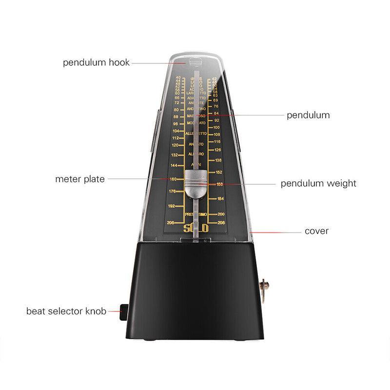 Universal Pyramid Mechanical Metronome For Guitar Violin Piano Bass Drum