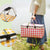 Foldable Picnic Basket Outdoor Camping Carrying Basket Portable Food Storage - Greenery