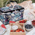 Foldable Picnic Basket Outdoor Camping Carrying Basket Portable Food Storage - Greenery